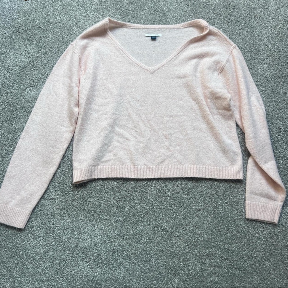 American Eagle Outfitters Light Pink Knit Top